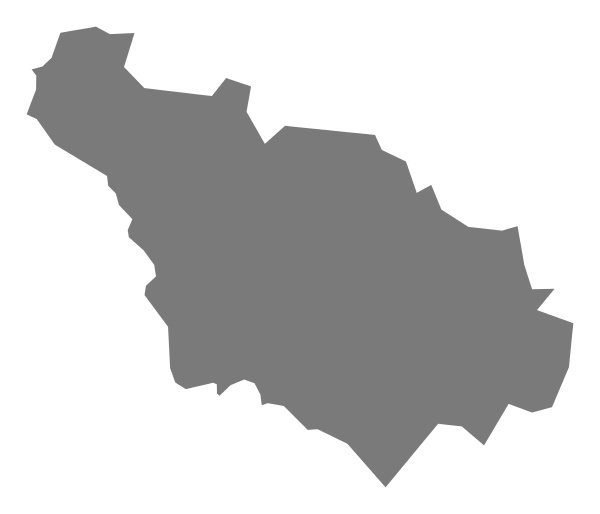 gjakove kosovo district map grey illustration