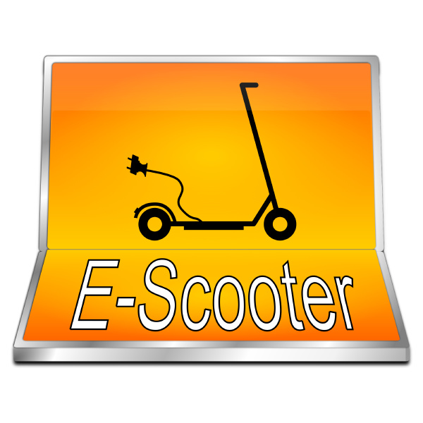 orange e scooter button
