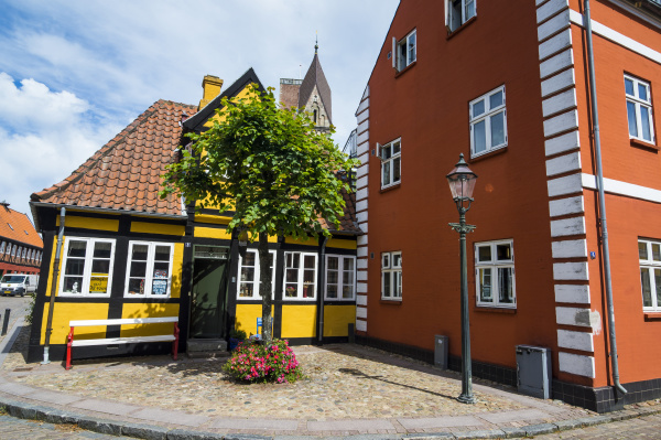 ancient houses in ribe denmark