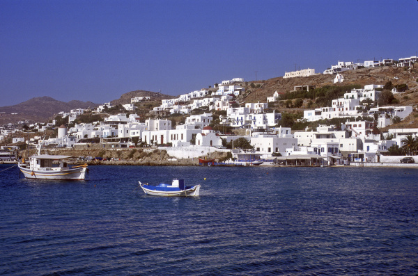greece mykonos fishing boats