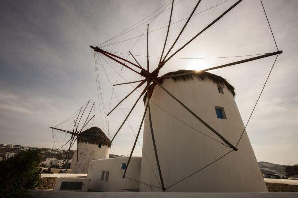 the famous wind mills mykonos