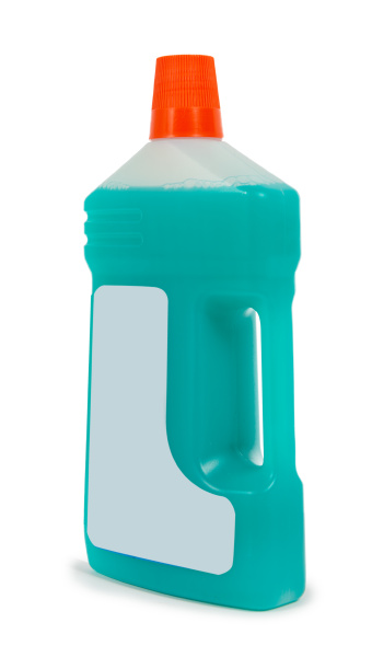 cleaner plastic bottle isolated on white