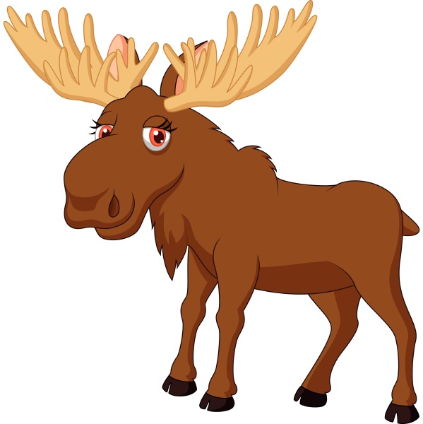 cute moose cartoon