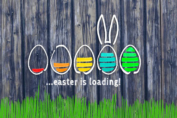 easter is loading concept in front