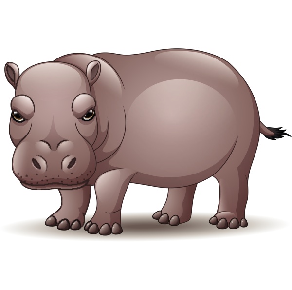 Cartoon funny hippo isolated on white background - Stock Photo #27981251 |  PantherMedia Stock Agency