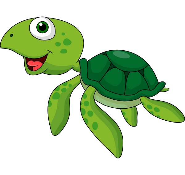 Cute sea turtle cartoon - Royalty free image #28007841 | PantherMedia ...