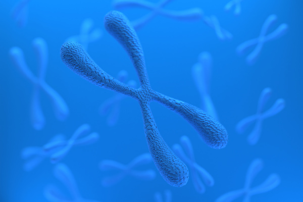 3d rendering of chromosome abstract scientific