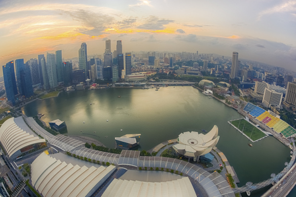 singapore aerial view of singapore