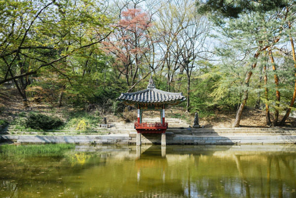 pagoda in the secret garden of