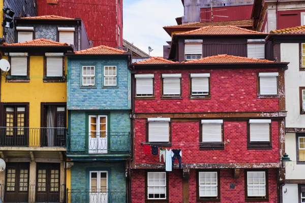 portugal porto colorful houses