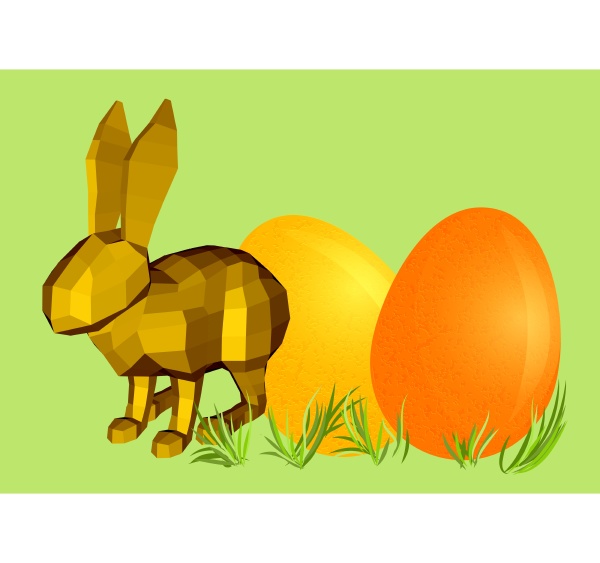 fun rabbit and eggs