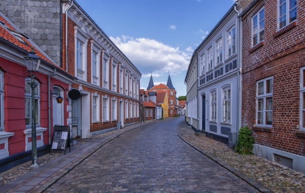 street in medieval city of ribe