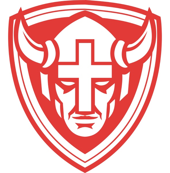 christian viking cross crest mascot