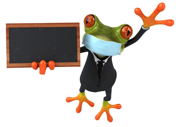 3d illustration of a frog with