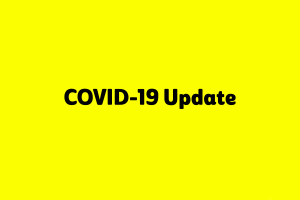 covid 19 coronavirus update text white