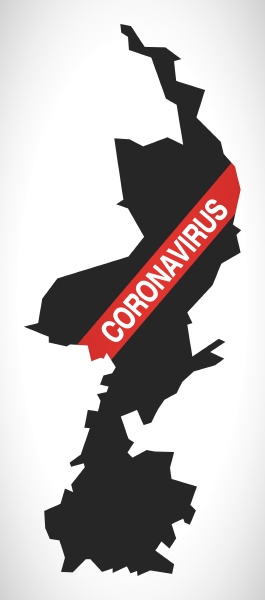 limburg netherlands province map with coronavirus
