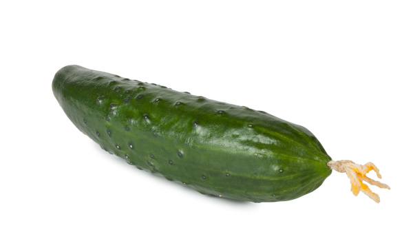 green ripe juicy cucumber