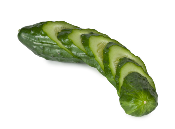green circles sliced cucumber