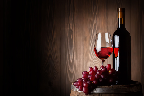 bottle, and, glass, of, red, wine - 28278607