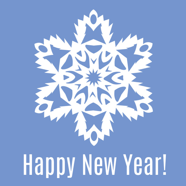 happy, new, year, paper, snowflake, on - 28278420