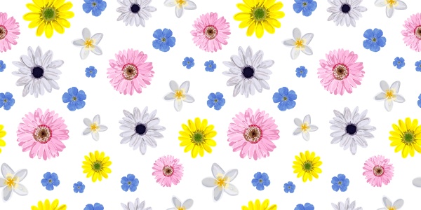 seamless vector flower pattern realistic