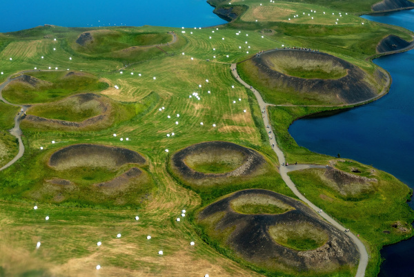 volcanic, craters, in, iceland, aerial, view - 28280214