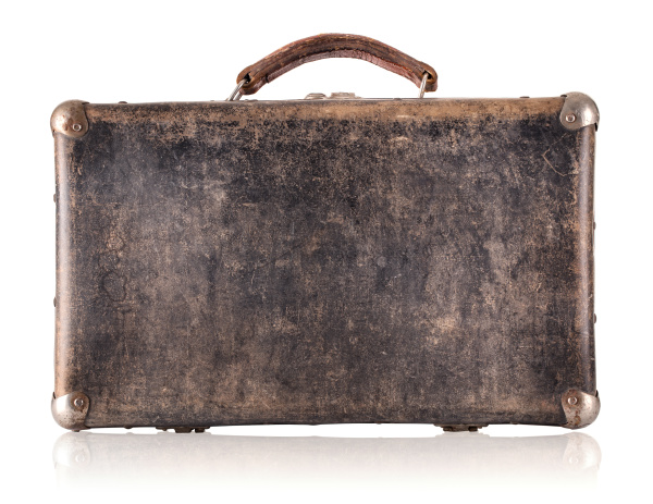 vintage brown suitcase
