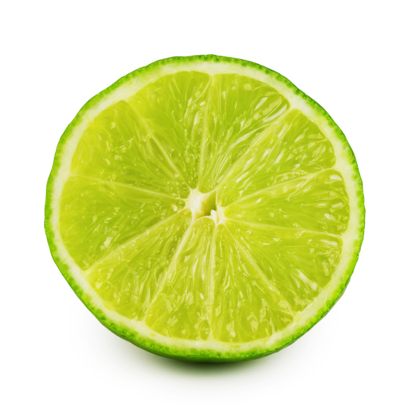 cut juicy sour lime