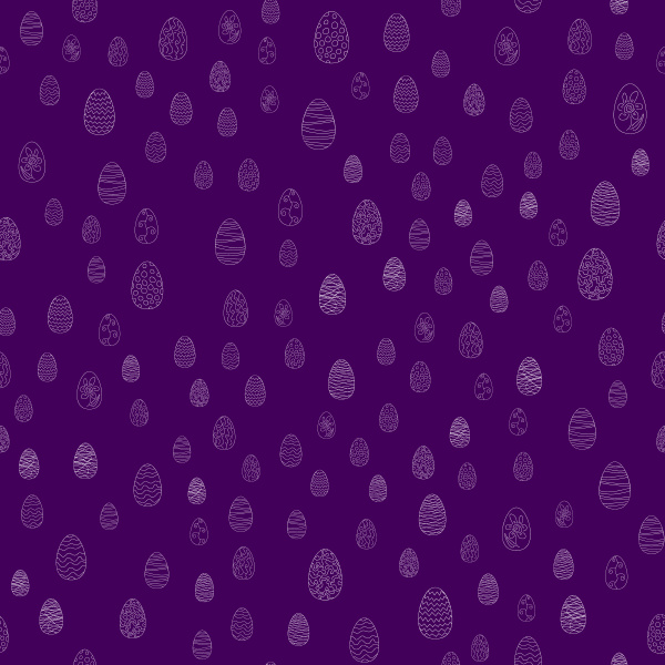 doodle easter eggs chaotic seamless
