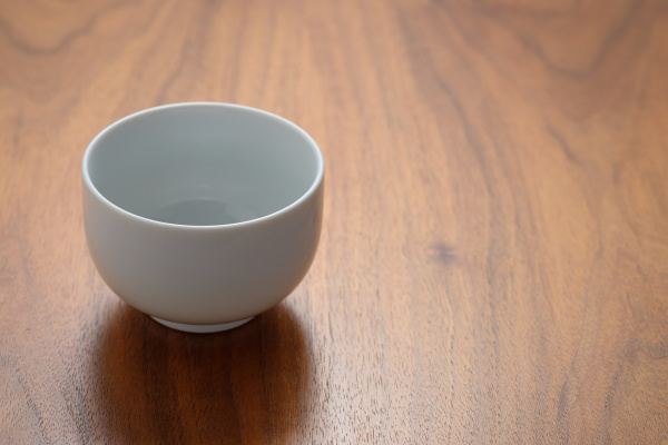 tea cup white on wooden table