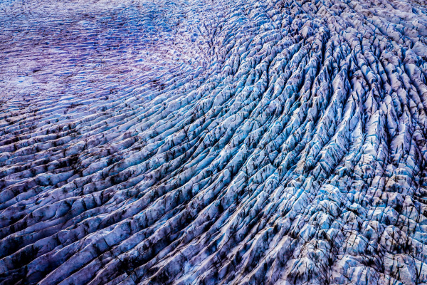 aerial view of the glacier fjallsjokull