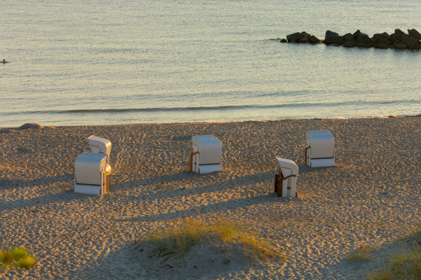 beach chair on the baltic sea