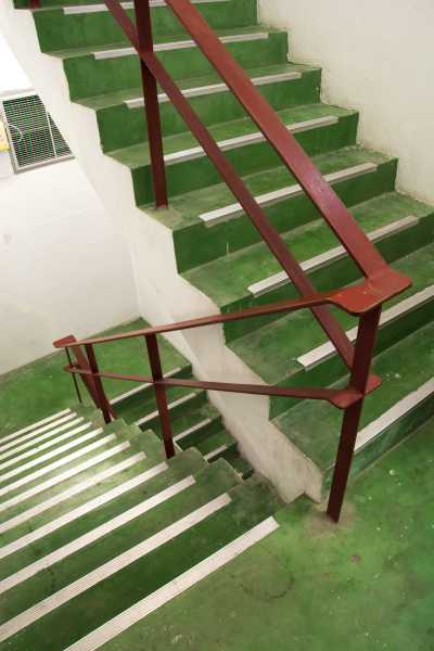open green stairwell