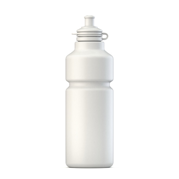 white plastic bottle template 3d