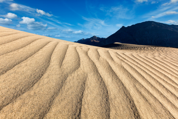 sand dunes in mountains