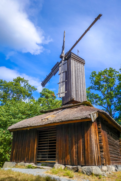 old traditional windmill in stockholm