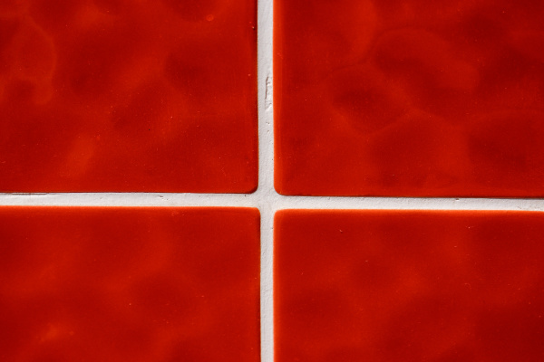 contemporary red tile glossy mosaic earthenware