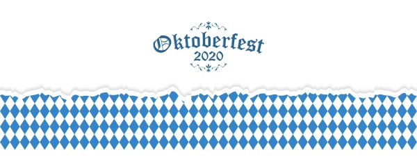 oktoberfest 2020 background with ripped paper