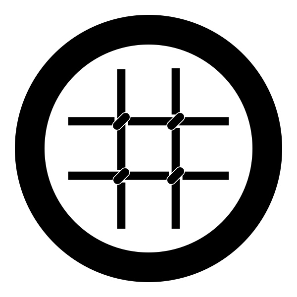 prison bars metal grid icon in