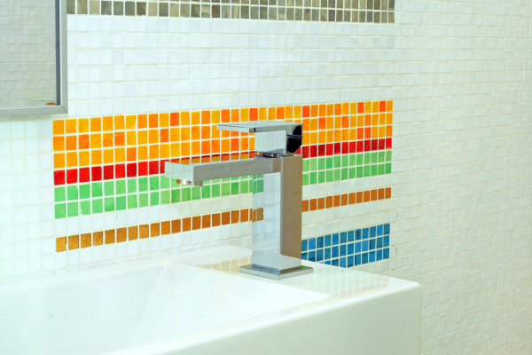 colorful basin detail