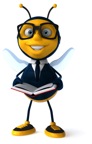 3d illustration of a business bee