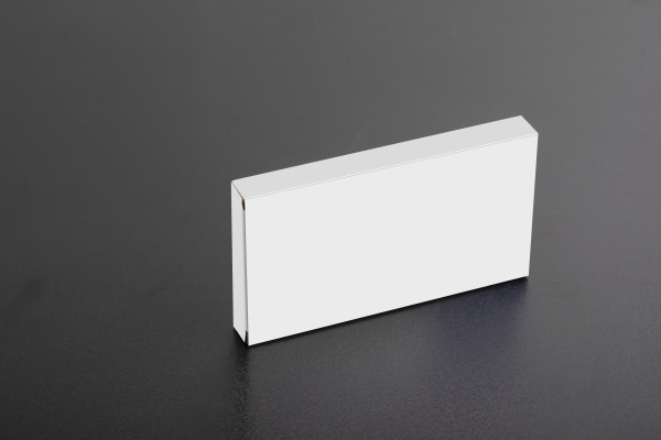 rectangular medical box on a dark