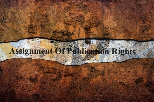 assignment of publication rights text on