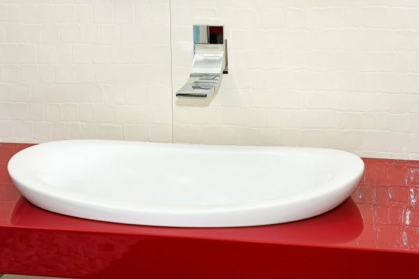 red wash basin