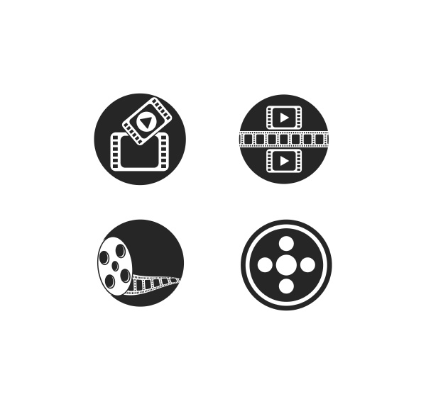 filmstrip logo template vector illustration