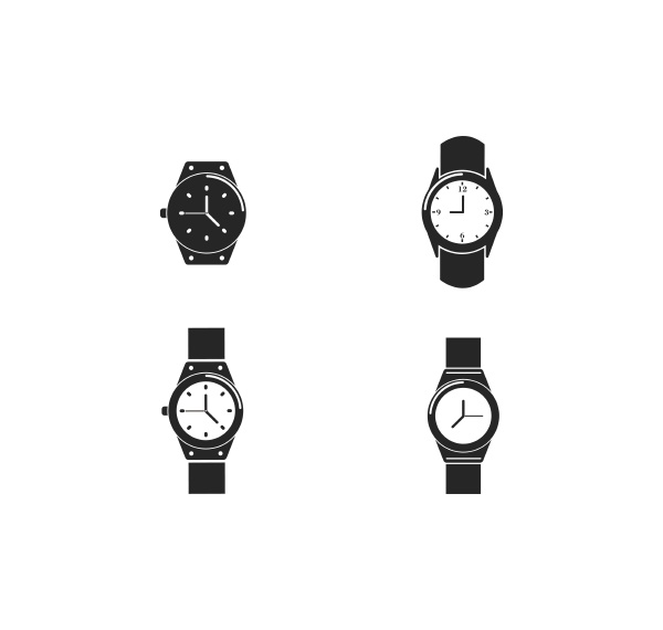 wristwatch icon vector template design