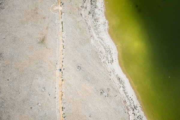 aerial view of jezero velo blato