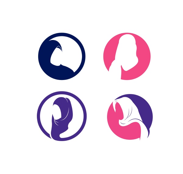 hijab logo vector culture of woman
