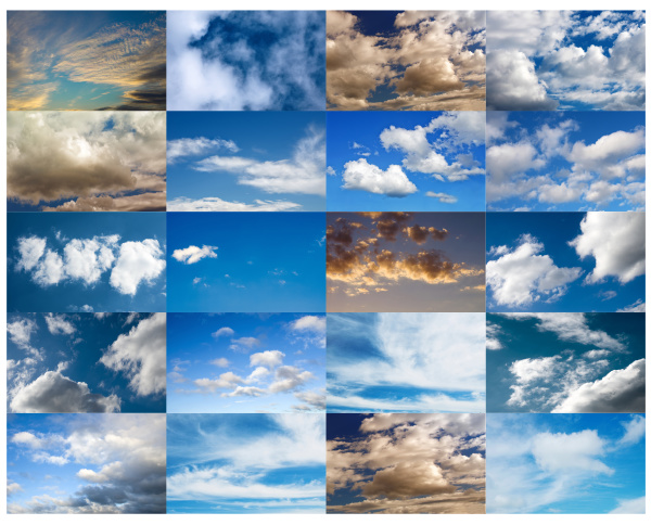 skies collection as a collage