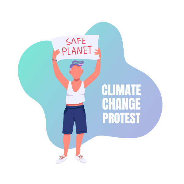 climate change protest social media post